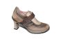 Hispanitas sneaker stiletto in taupe klitteband