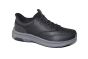 Skechers instapper in zwart met elastiek slip in