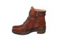 Pikolinos enkelboot met veter in cognac leer