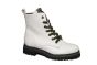 Piedi Nudi Bikerboot in wit met groen accent