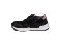 Gabor sneaker in zwart suede met lak randje