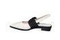 Hispanitas Slingback wit met zwart over de wreef
