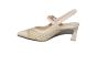 Hispanitas Slingback room wit hoge hak fijn bandje