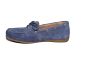 Gabor loafer in blauw suede platte zool