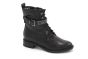 Tamaris bikerboot in zwart leer met ketting
