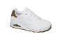Skechers sneaker in wit met luipaard hiel UNO