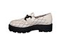DL-Sport moccasin in offwhite met stiksels