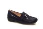 Sioux moccasin in blau snake metalic print