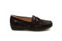 Sioux moccasin in zwart snake metalic print