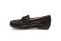 Sioux moccasin in zwart snake metalic print