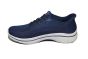 Skechers instapper in blauw stof