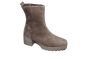 Gabor enkelboot in taupe suede op een hak
