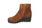 Gabor enkelklaars op sleehak in cognac suede