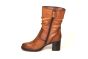 Tamaris 3/4 laars in cognac leer met plooi schacht