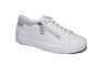 Remonte sneaker in wit met rits op een kuipzool