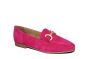 Tamaris moccasin in fuchsia suede met goud