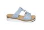 Rieker slipper in blauw met klitteband