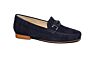 Sioux Moccasin in blauw suede passant hakje
