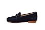 Sioux Moccasin in blauw suede passant hakje