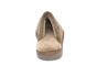 Warmbat slipper in taupe suede met lamsvacht