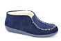 Rohde pantoffel instap moccasin blauw micro velour