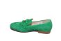 Gabor moccasin in groen suede met gesp