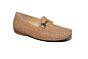 Sioux moccasin in beige suede plat zool