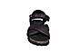 Panama Jack sandaal in zwart leer kruisband plat