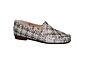 Sioux moccasin in wit vlecht metalic combi