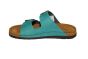 Rohde breede 2 band slipper in groen nubuck