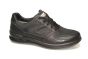 Gri-Sport veterschoen in zwart leer klein gat