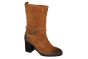 Tamaris enkelboot in cognac suede 3/4 schacht
