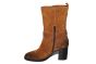 Tamaris enkelboot in cognac suede 3/4 schacht