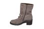 Gabor Enkellaars in taupe suede met gesp op hak