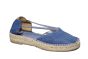 Toni Pons Espadrilles in blauw suede dichte hiel