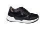 Gabor sneaker in zwart suede leer combi metalic