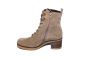 Gabor enkellaars in taupe suede met veter rits