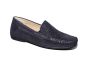 Sioux moccasin in blauw lak combi leer