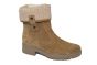 Gabor enkellaars in beige suede met warme omslag