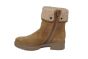 Gabor enkellaars in beige suede met warme omslag